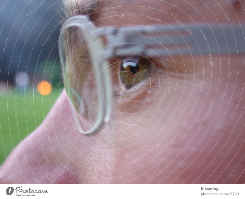 deep look Masculine Eyeglasses Deep Man Eyes Looking Close-up