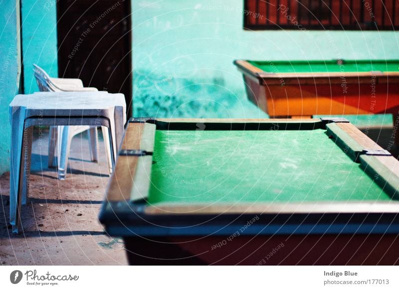 Snooker Colour photo Multicoloured Exterior shot Abstract Deserted Dawn Evening Twilight Blur Central perspective Playing Beach Beach bar Sao Luiz Brazil