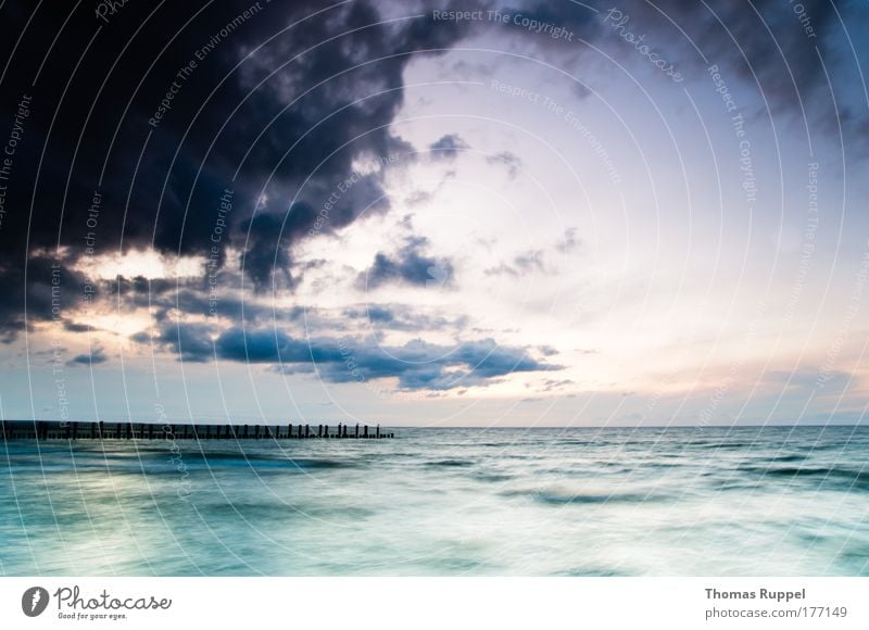 Baltic Colour photo Exterior shot Deserted Copy Space left Copy Space right Copy Space bottom Evening Twilight Sunrise Sunset Long exposure Long shot Wide angle