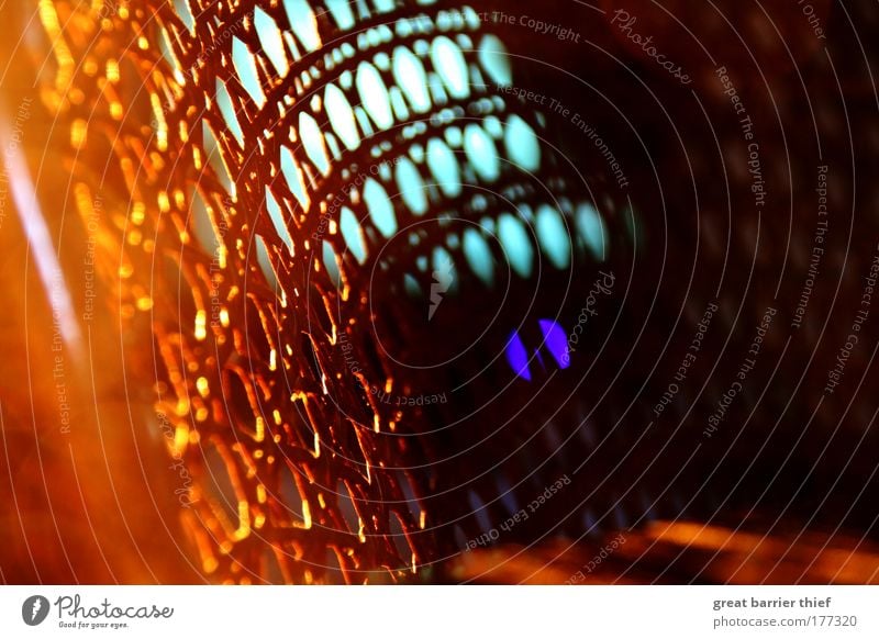 grid tv Colour photo Multicoloured Interior shot Close-up Detail Experimental Deserted Evening Artificial light Contrast TV set Inspiration Chair Grating