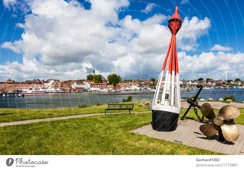 Port panorama from Kappeln an der Schlei Fishing (Angle) Vacation & Travel Tourism Trip Nature Water Summer Coast Fjord Baltic Sea Town Port City