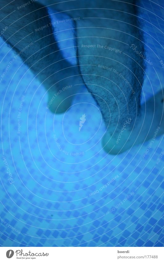 bEinhaired Colour photo Subdued colour Exterior shot Detail Underwater photo Day Shallow depth of field Swimming & Bathing Summer Swimming pool Human being