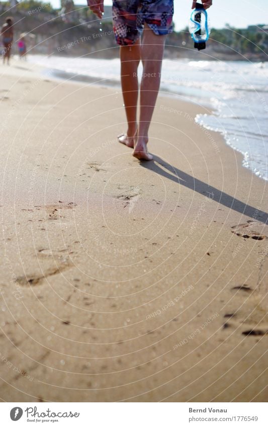 scuba diver Human being Masculine Legs 1 8 - 13 years Child Infancy Going Beach Dive Swimming & Bathing Tracks Vacation & Travel Ocean Vacation photo Greece