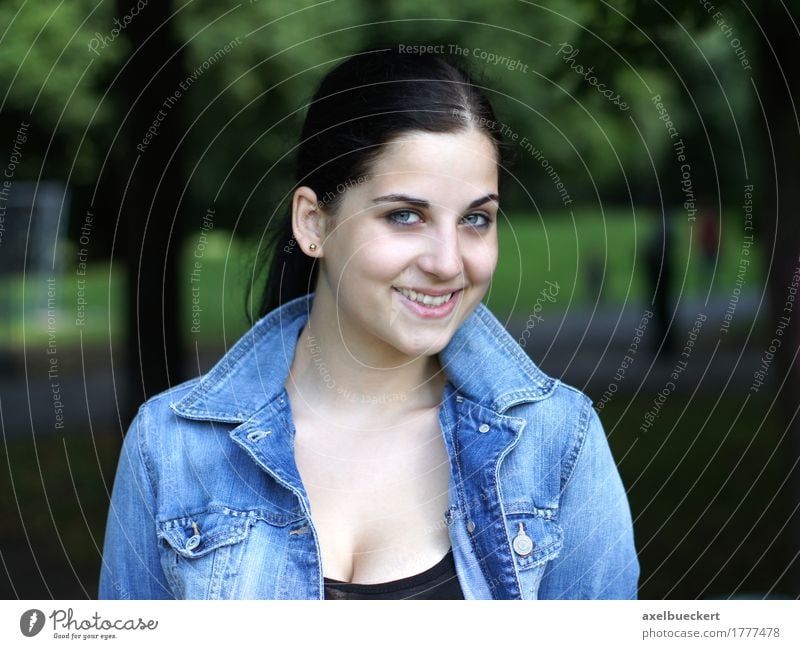 cheerful young woman in the park Joie de vivre (Vitality) Happiness Youth (Young adults) Lifestyle Joy Leisure and hobbies Human being Feminine Young woman