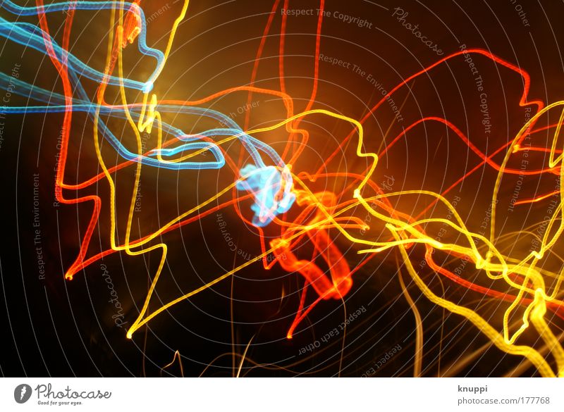 lightwriting crash Lamp Blue Multicoloured Yellow Red Tracer path Illuminate Bright Colours Luminosity Visual spectacle Illuminating Beam of light