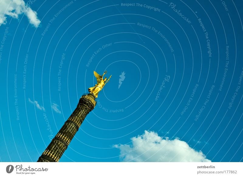 Siegerinnensäule Berlin Capital city Victory column Victoria Berlin zoo big star Crossroads Road junction Tourism Monument War monument militarism Statue Sky