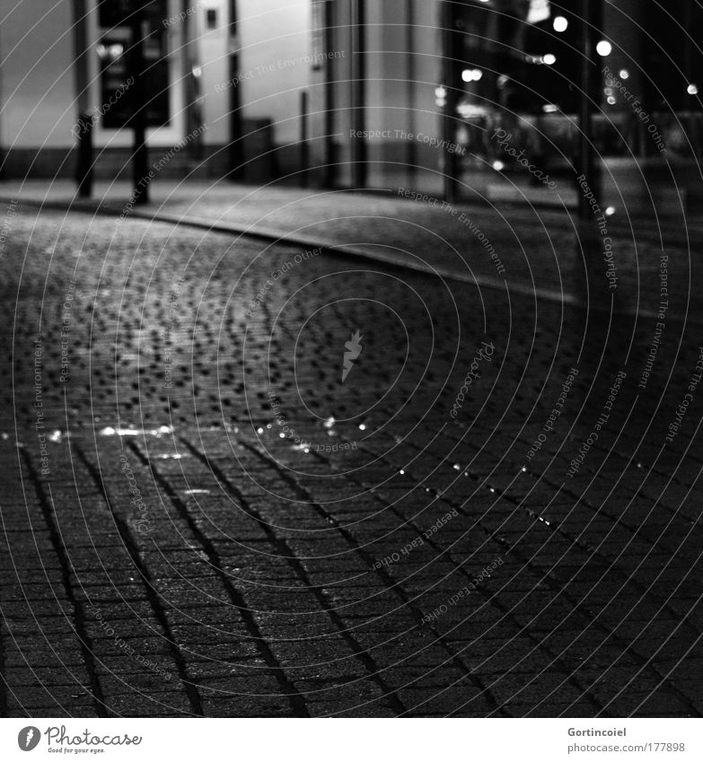 Noviomagus Nemetum Germany Europe Town Old town Street Curbside Cobblestones Dark Historic Night Night mood Shop window Reflection Calm Sidewalk Speyer