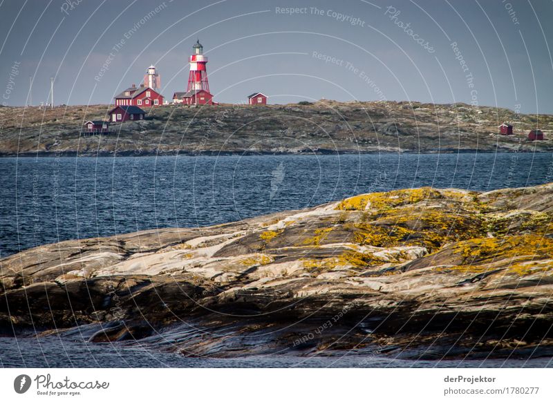 Historical lighthouse on the archipelago II Vacation & Travel Tourism Hiking Environment Nature Landscape Plant Summer Beautiful weather Hill Rock Waves Coast