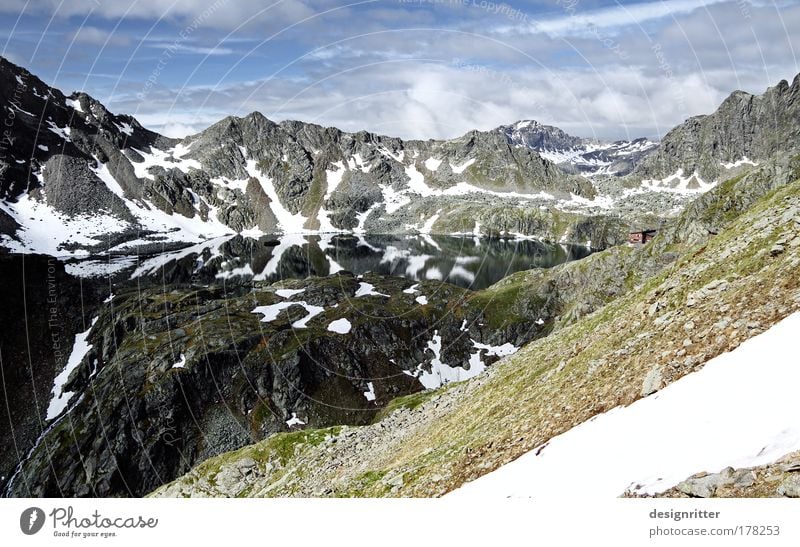 wanderlust Colour photo Subdued colour Exterior shot Deserted Copy Space top Day Contrast Deep depth of field Panorama (View) Mountain Climbing Mountaineering