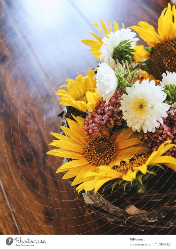 autumn decoration Autumn flower arrangement blossoms Autumn market Decoration Sunflower Flower Table Gift Yellow Multicoloured Bouquet Beautiful Fragrance