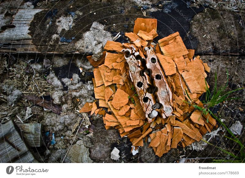 Quarry Colour photo Subdued colour Exterior shot Copy Space left Day Downward Decoration Old Dirty Simple Broken Gloomy Power Might Humble Fear of the future