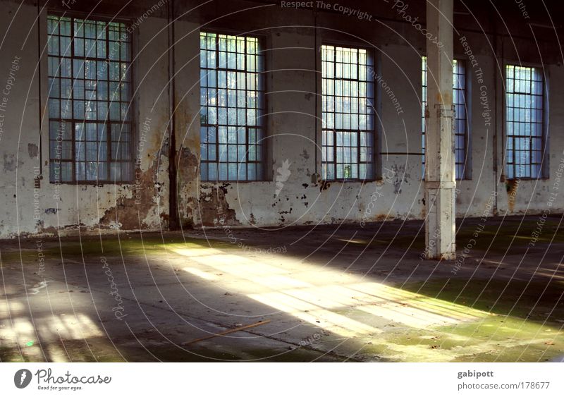 void Colour photo Interior shot Deserted Day Light (Natural Phenomenon) Sunlight Sunbeam Event Industrial plant Ruin Manmade structures Building Architecture