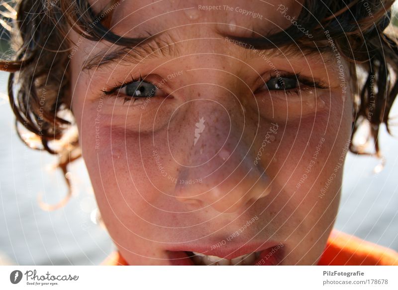 drama Colour photo Central perspective Looking Looking into the camera Masculine Boy (child) Hair and hairstyles Face Mouth Lips Teeth 8 - 13 years Child