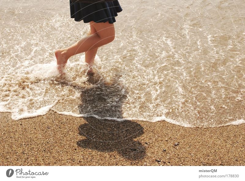 Barefoot. Colour photo Subdued colour Exterior shot Detail Experimental Abstract Pattern Copy Space right Copy Space top Copy Space bottom Neutral Background