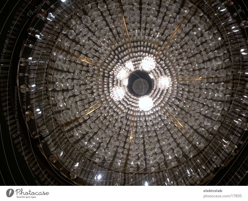 chandelier Chandelier Baroque Central perspective Vanishing point Detail Circular Partially visible Section of image Upward Worm's-eye view Artificial light