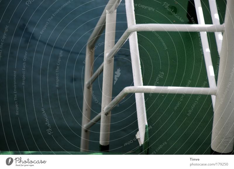 No title Colour photo Exterior shot Day Navigation Boating trip Passenger ship Steamer Ferry Green White Railing Handrail Iron Steel Go under Threat