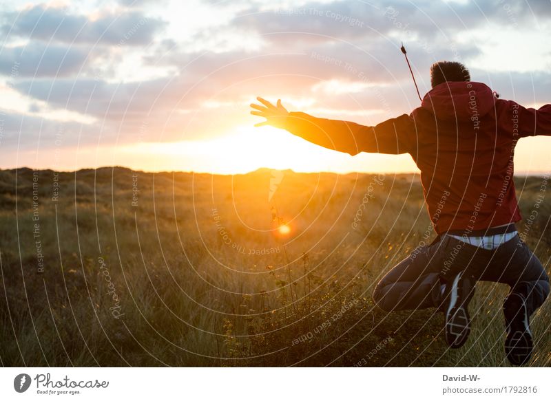 into the day in a good mood Life Well-being Contentment Calm Vacation & Travel Tourism Trip Adventure Far-off places Freedom Summer Sun Hiking Human being