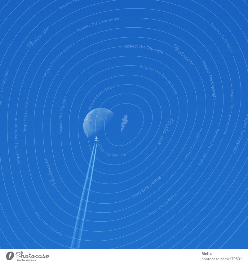 The eagle will be landing soon Vacation & Travel Tourism Trip Adventure Far-off places Freedom Aviation Astronautics Air Sky Cloudless sky Moon Airplane