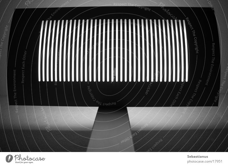 verticalLAMP Standard lamp Stripe Grating Grid Light Black & white photo