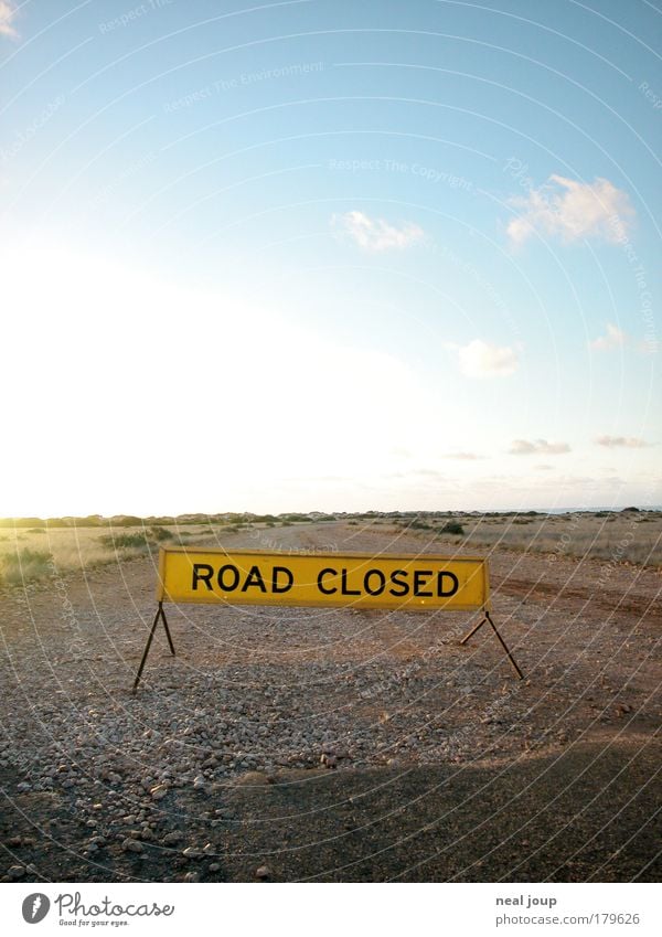 The way is the goal ... Colour photo Deserted Copy Space top Central perspective Vacation & Travel Adventure Far-off places Freedom Landscape Sky Horizon