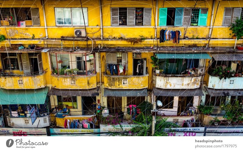 Front of houses in Ho Chi Minh City, Vietnam Tourism Living or residing Flat (apartment) House (Residential Structure) Saigon Asia Capital city Downtown