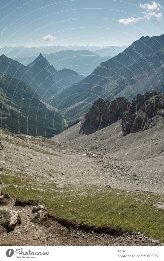 silver tip Colour photo Deserted Freedom Summer Mountain Hiking Nature Landscape Alps Peak Discover Looking Infinity Calm Longing Homesickness Wanderlust