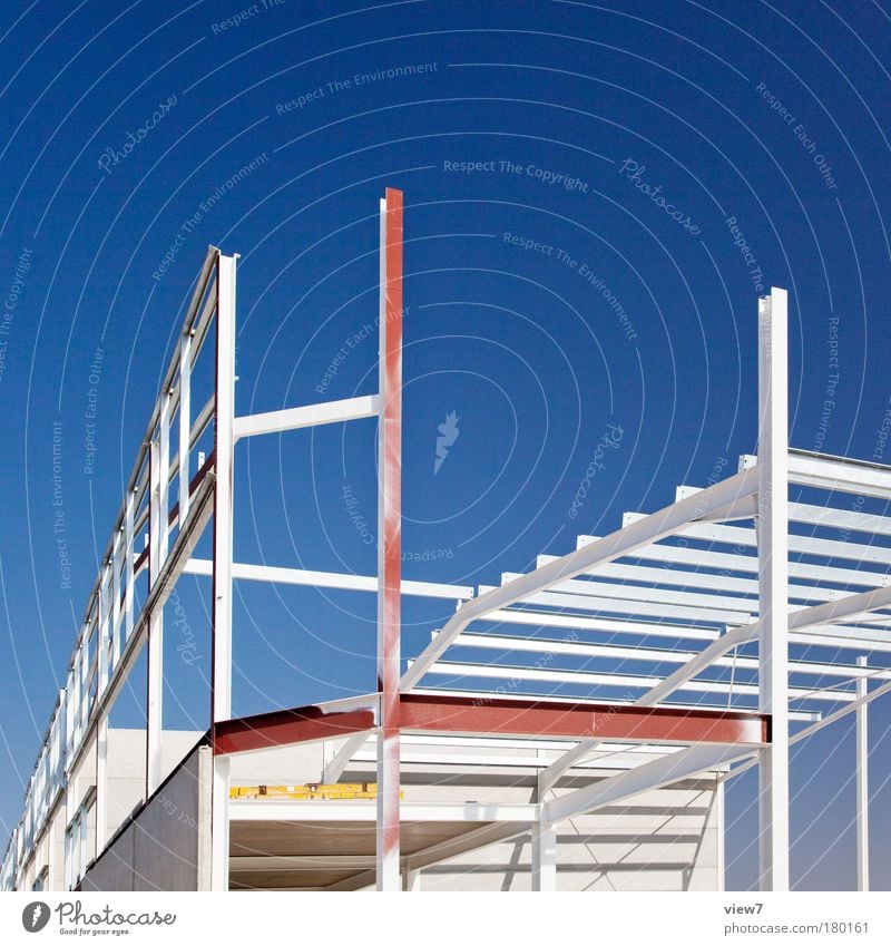 new building Colour photo Exterior shot Detail Abstract Deserted Copy Space top Deep depth of field Long shot Construction site Industry Tool Advancement Future