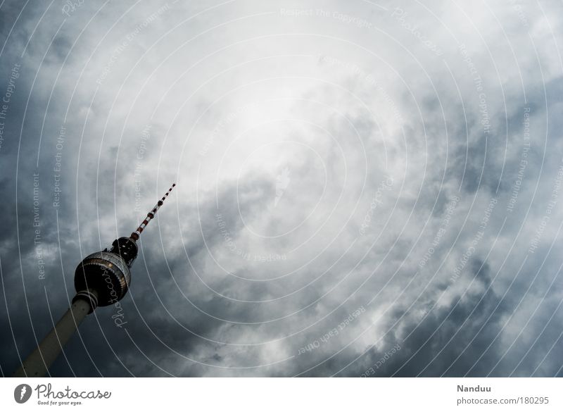 There's a draught in Berlin Colour photo Subdued colour Exterior shot Deserted Day Elements Air Sky Clouds Storm clouds Climate Weather Bad weather