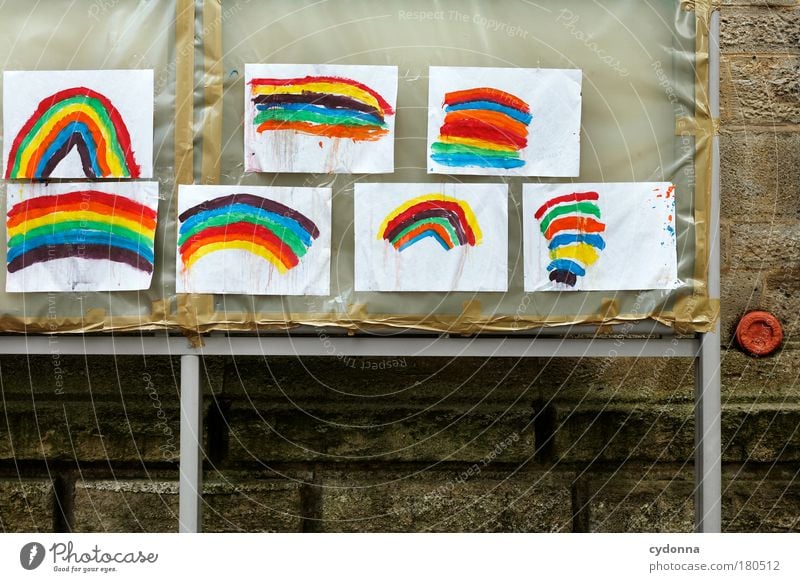 somewhere over the rainbow Colour photo Exterior shot Close-up Detail Deserted Copy Space bottom Day Light Shadow Contrast Central perspective Long shot