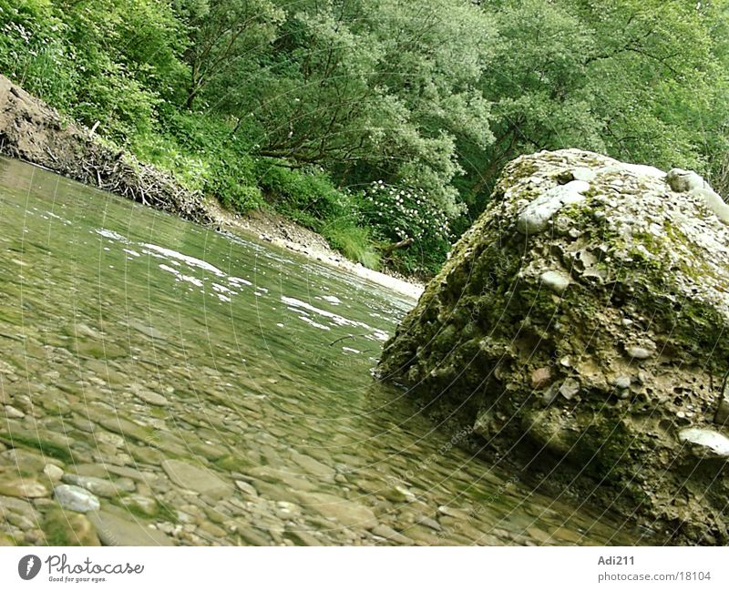 Mangfall River Rock Water Graffiti