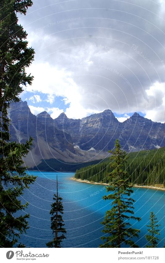 oh canada Nature Landscape Water Clouds Autumn Rock Mountain Peak Snowcapped peak Lake Free Wild Blue Green White Happy Enthusiasm Esthetic Uniqueness Pure