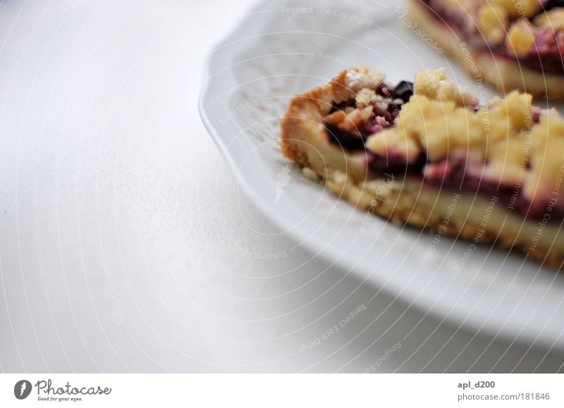 daintily Colour photo Subdued colour Exterior shot Close-up Detail Copy Space left Neutral Background Day Shallow depth of field Food Fruit Cake Dessert