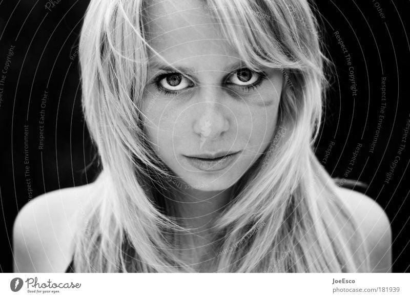 black eyed beauty 02 Black & white photo Shallow depth of field Portrait photograph Looking Looking into the camera Martial arts Sportsperson Feminine Woman