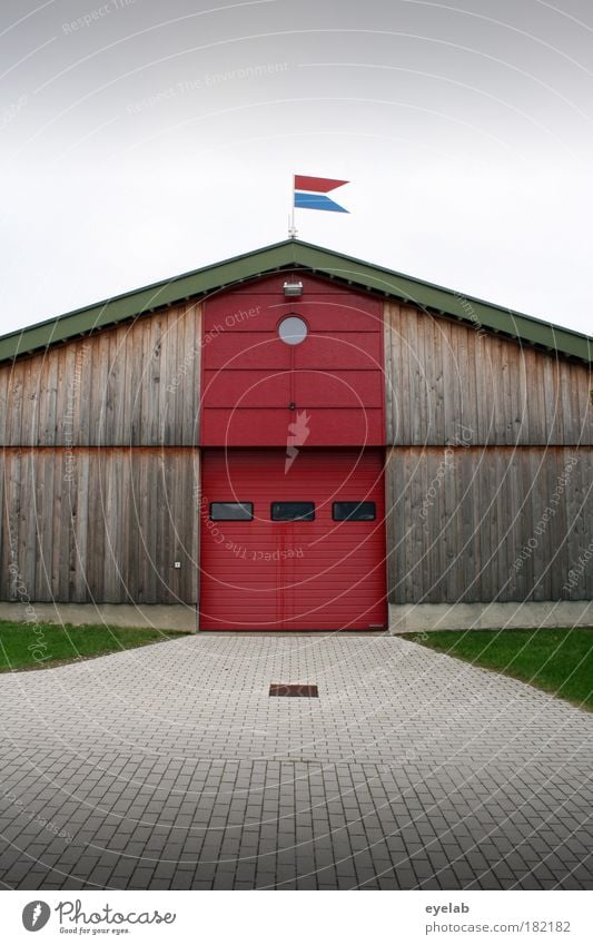 A flag does not make a fortress yet Colour photo Subdued colour Exterior shot Detail Deserted Copy Space top Copy Space bottom Day Light Sunlight