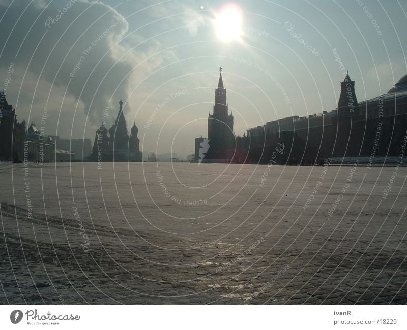 good morning moscow Moscow Red Square Morning Clouds Europe Dawn Smoke