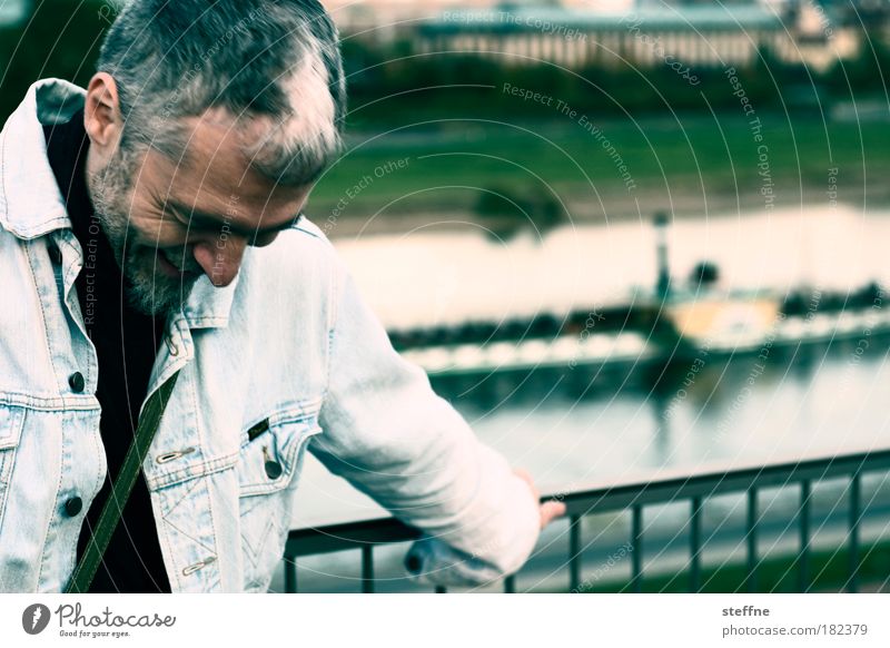 rumpelstiltskin Colour photo Exterior shot Shallow depth of field Portrait photograph Upper body Downward Human being Masculine Man Adults 1 30 - 45 years