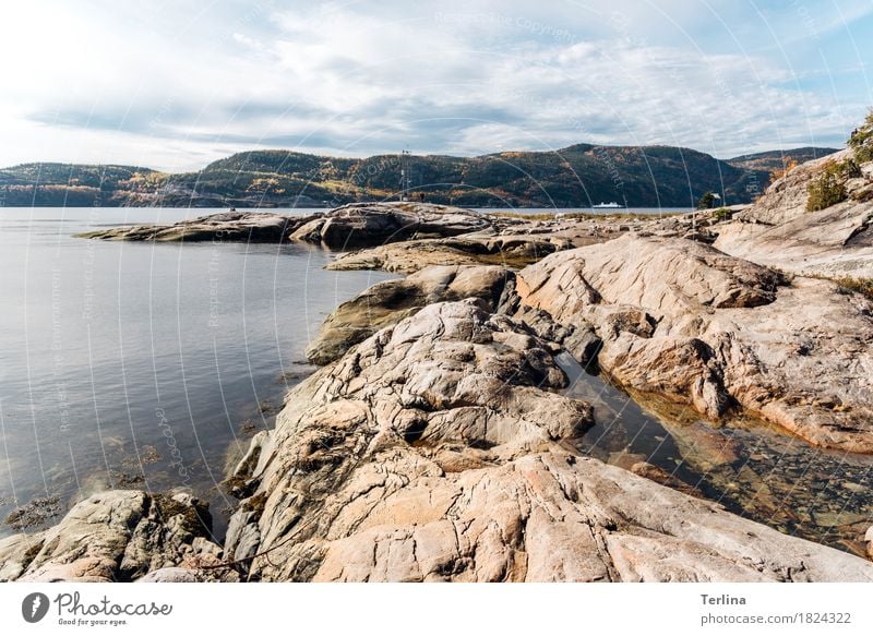 Fjord of Tadoussac Vacation & Travel Adventure Hiking River bank To enjoy Looking Esthetic Simple Far-off places Maritime Spring fever Cool (slang) Romance