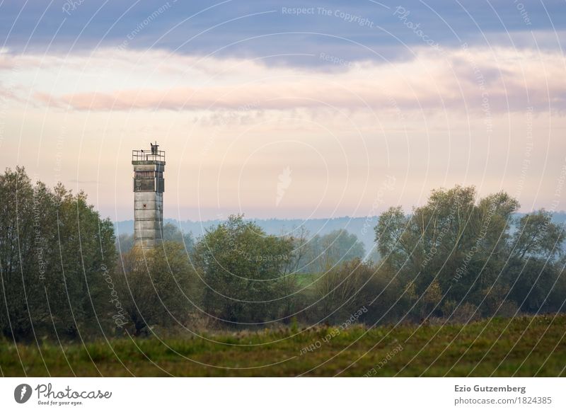 old GDR watchtower in Mecklenburg Life Architecture Boizenburg Germany Europe Port City Deserted Tower Manmade structures Tourist Attraction Landmark Freedom