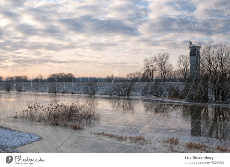 GDR border tower in Mecklenburg in winter Life Mecklenburg-Western Pomerania Germany Tower Manmade structures Tourist Attraction Landmark Monument Freedom Brave