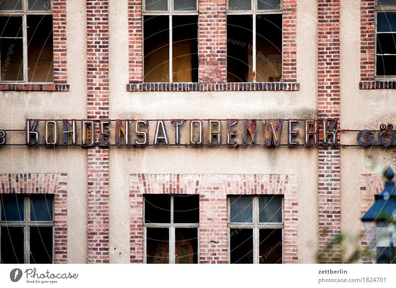 CAPACITOR PLANT Architecture Facade Window Front side goerlitz Historic Classical Small Town Lausitz forest Industry Industrial Photography Factory Works