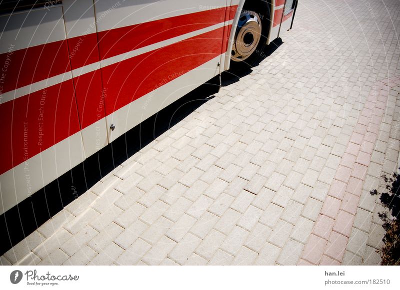 coffee trip Colour photo Multicoloured Exterior shot Pattern Structures and shapes Deserted Copy Space right Day Central perspective Means of transport