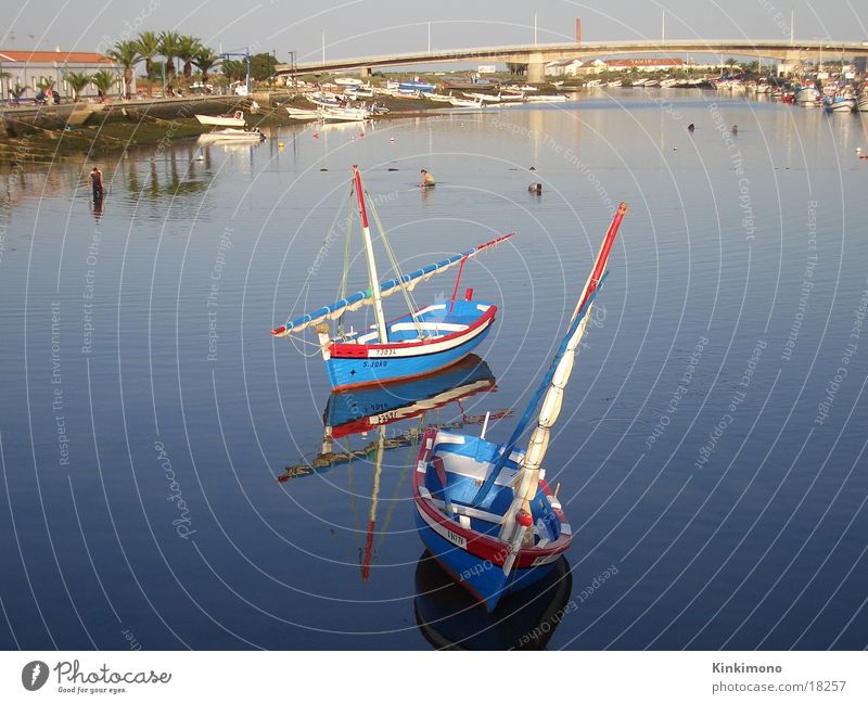 Silent boats Watercraft Fisherman Calm Portugal Far-off places Europe River Nature