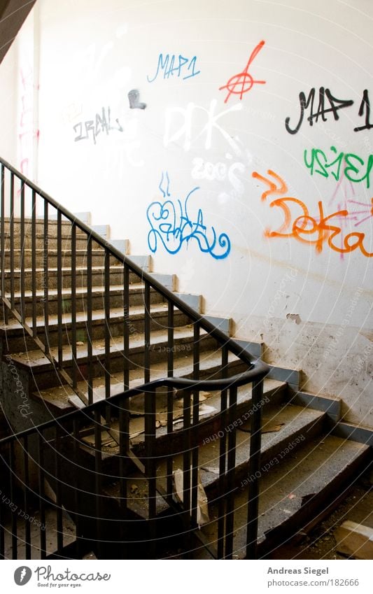 stairwell Colour photo Subdued colour Deserted Day Light Shadow Contrast Sunlight Living or residing Flat (apartment) Redecorate Interior design Subculture