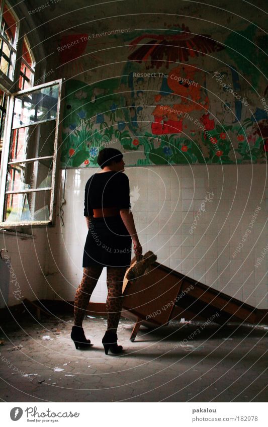 once upon a time there was a childhood ... Colour photo Interior shot Deserted Copy Space right Day Light Shadow Reflection Sunlight Long shot Full-length