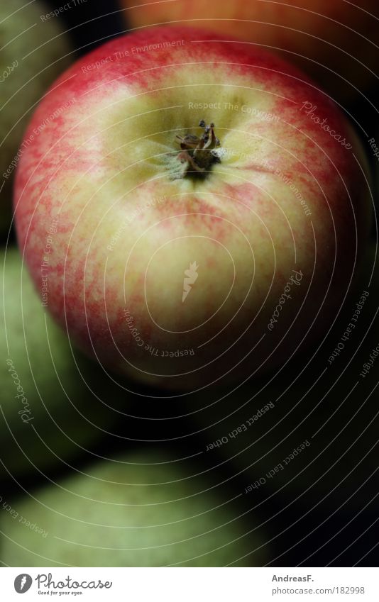 apple Colour photo Interior shot Close-up Detail Copy Space bottom Food Fruit Apple Nutrition Environment Nature Tree Healthy Fruit basket Fruit bowl