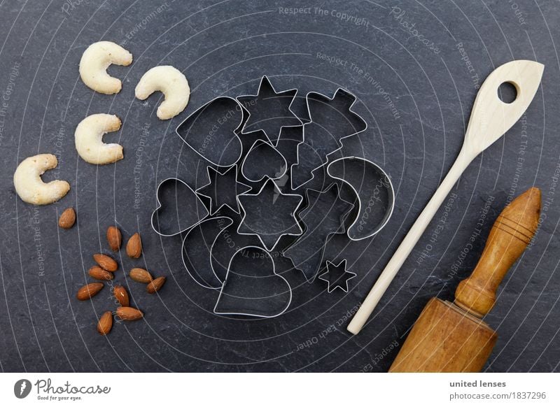 AKCGDR# Moulds VI Art Work of art Esthetic Christmas & Advent Card Structures and shapes cookie cutter Donut Christmas biscuit Baked goods Nut Rolling pin