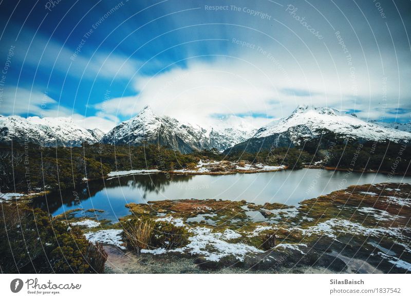 Beautiful Ice Lake Climbing Mountaineering Environment Nature Landscape Elements Sky Clouds Spring Weather Beautiful weather Hill Rock Alps Peak Snowcapped peak