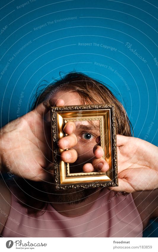 general conditions Colour photo Multicoloured Interior shot Flash photo Portrait photograph Front view Looking into the camera Human being Masculine Young man