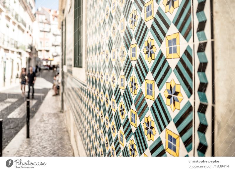 Patterns of Lisboa Vacation & Travel City trip Summer Summer vacation Sun Lisbon Portugal Town Capital city Downtown Old town Wall (barrier) Wall (building)