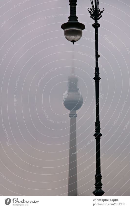 summit meeting Colour photo Subdued colour Exterior shot Deserted Copy Space left Day Twilight Silhouette Worm's-eye view Berlin Town Capital city Downtown